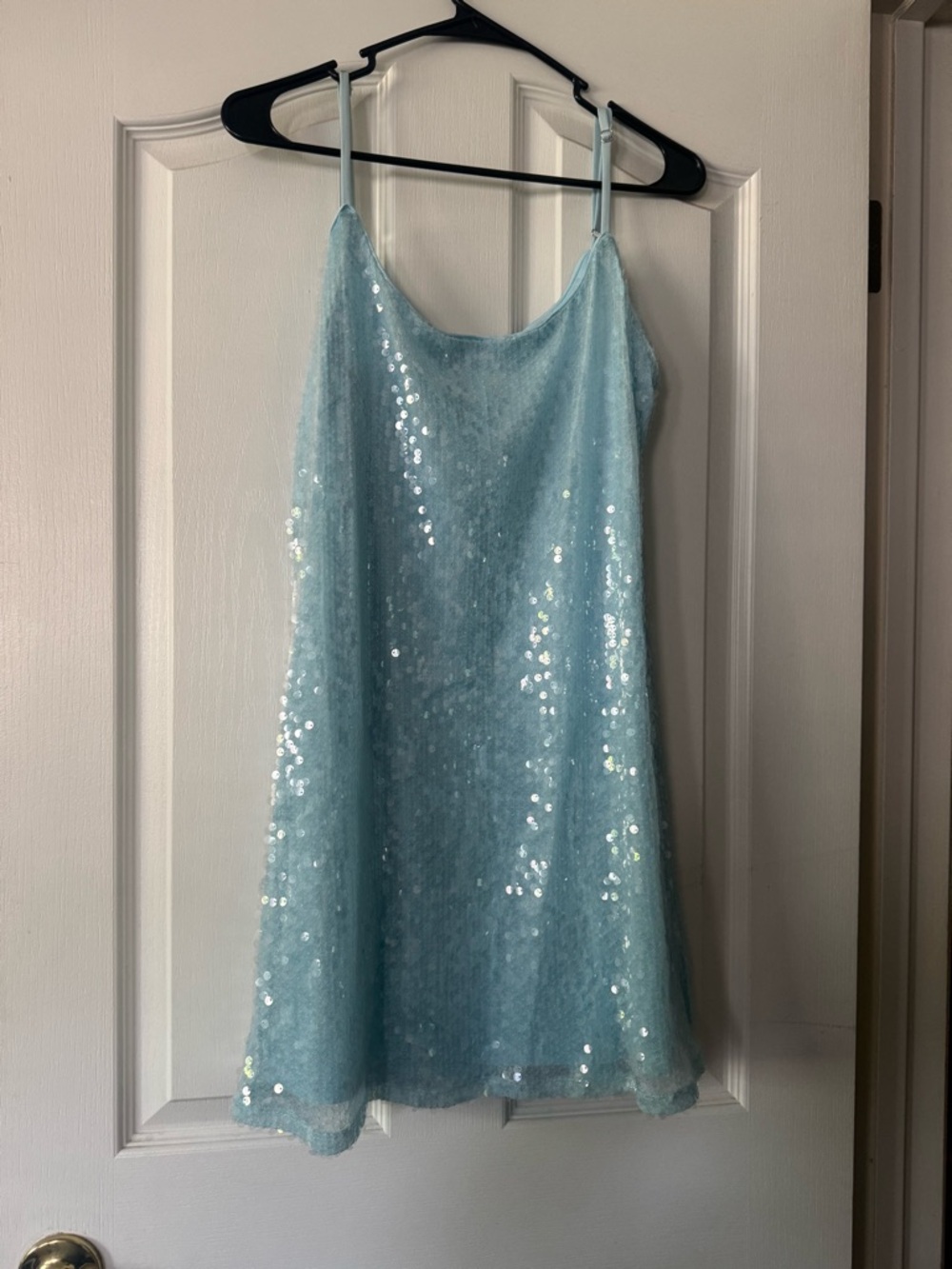 Bar III Pale Blue Sequin Slip Dress for Girls